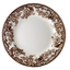 Vintage Floral Brown Porcelain Soup Plate, 9-inch