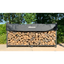 Black Heavy Duty Steel 8-Foot Firewood Log Rack with Cover