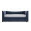 Valentina Twin Blue Velvet Upholstered Daybed with Trundle