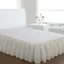 Ivory Queen Ruffled Cotton Polyester Bed Skirt with 14-inch Drop