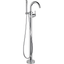 Chrome Single Handle Floor Mounted Tub Filler with Handshower