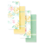 Amber Floral and Solid Cotton Kitchen Towel Set, 2-Pack