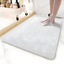 White PVC Non-Slip Loofah Bathroom Mat 17x30 Inch