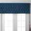 Navy Pintuck Microfiber Rod Pocket Curtain Valance, 60" x 20"