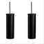 Black Stainless Steel Toilet Brush and Holder Set with Removable Liner