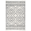 Braided Off-White Synthetic 10' Square Shag Rug with Tassels