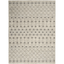 Ivory and Grey Moroccan Diamond 6' x 9' Synthetic Area Rug