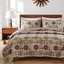 King Red Cotton Reversible Quilt Set with Floral Design