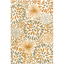 Monique 5' x 8' Orange Floral Synthetic Reversible Area Rug