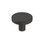 Matte Black Round Steel Cabinet Knob with Mounting Hardware