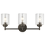 Winslow 21.5" Bronze and Black 3-Light Wall Sconce