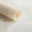 Cream Polyester Non-Slip Grid Rug Pad