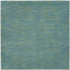 Serene Blue-Green 5' Square Flat Woven Synthetic Area Rug