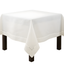 Classic Hemstitch Border Off-White Square Tablecloth