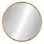 Elegant 28" Round Wood and Gold Wall Mirror