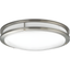 Brushed Nickel Modern LED Flush Mount with Acrylic Shade