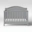 Gray Pinewood 4-in-1 Convertible Crib with Arched Headboard