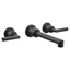 Matte Black Wall Mounted Widespread Bathroom Faucet