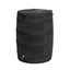 Black 50-Gallon Plastic Rain Water Collection Barrel