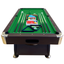 8-Foot Dark Brown and Green Cherry Wood Pool Table with Accessories