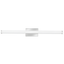 Contemporary Chrome 33" LED Vanity Light with Acrylic Shade