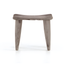 Weathered Gray Teak Outdoor Accent Stool