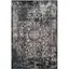 Reversible Black/Grey Synthetic 5' x 7' Easy-Care Area Rug