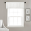 White Wave Texture Rod Pocket Valance Curtain