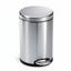 Brushed Stainless Steel 1.2 Gallon Round Step Trash Can