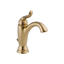 Champagne Bronze Single Hole Bathroom Faucet with Metal Drain