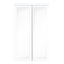 Twilight 72-in x 80-in White Frosted Glass Sliding Closet Door