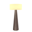 White and Walnut Conical Floor Lamp with Veneer Finish