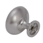 Polished Chrome 1-1/4 Inch Round Cabinet Knob with Mounting Hardware