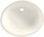 Linen Ceramic Oval Undermount Bathroom Sink, 20" x 23"