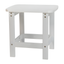 Coastal Charm White Poly Resin Adirondack Side Table