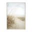 Sylvie Beach Grasses Coastal Canvas Print with White Frame