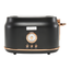 Black and Copper Stainless Steel 2-Slice Toaster with Wide Slot