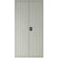 Light Gray Lockable Steel Office Cabinet with Adjustable Shelving