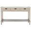 Greige Timeless Farmhouse Console with 3 Basket Drawers