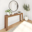 Pecan Solid Wood 56" Modern Console Table with Storage