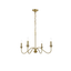 Satin Gold 30'' 6-Light Iron Candle Chandelier