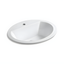 Bryant White Ceramic Oval Drop-In Bathroom Sink