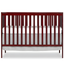 Cherry 5-in-1 Convertible Crib with Adjustable Mattress Support