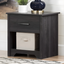 Elegant Fusion 1-Drawer Nightstand in Gray Oak