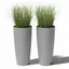 Selena Modern Textured 28" Gray Plastic-Stone Planter