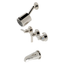 Taiwanese Modern Polished Nickel Wall-Mounted Tub and Shower Faucet