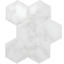 Glossy White Hexagonal Peel and Stick Wall Tile Set