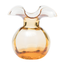 Amber Glass Medium Fluted Bud Vase