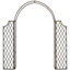 Jaida 87.8" Rustic Blue Iron Outdoor Arbor