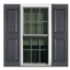 Dark Gray Polypropylene Raised Panel Shutters Set of 2